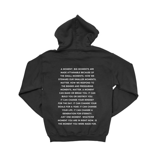 "A Moment" Black Pullover Hoodie